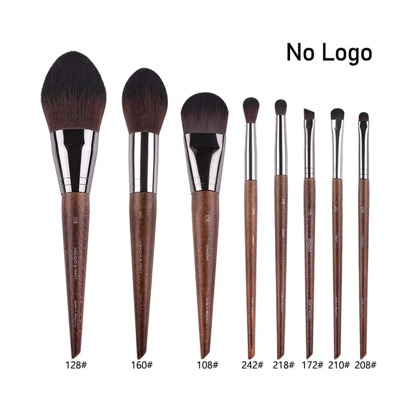 Augen-Make-up-Pinsel aus Naturholz, komplettes Set, Pro Crease Lidschatten-Make-up-Set, zum Verwischen von Textmarkern, Augenbrauen, Lippen- und Wimpernpinsel, praktisch