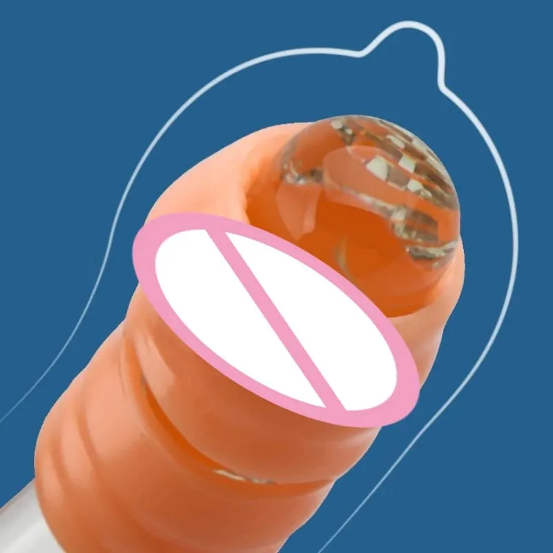 2ks/sada Silikonový návlek na penis Opakovaně použitelný prodlužovací kondom Odložení ejakulace G Bod Anální sexuální hračky Pro muže Bez vibrací Sex Shop — image 2
