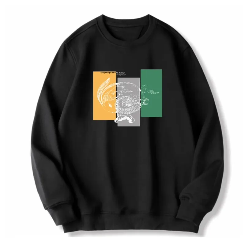 Sweatshirt Pullovers Men Oversized Sweater Plus Size 6XL 7XL 8XL Man Round Neck Long Sleeve Printed Loose Tops Big Size Clothing