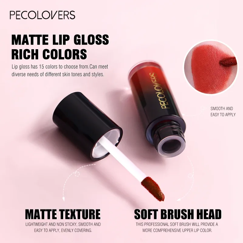 Multiple Colors Matte Velvet Lip Gloss Waterproof Long-lasting Non-stick Cup smooth Lipstick To Apply High Color Rendering