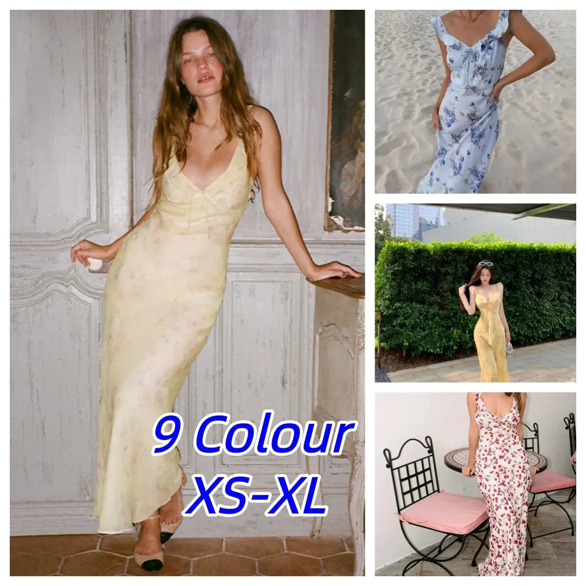 קיץ פרח מודפס נשים סקסית בגזרה נמוכה ללא גב Slim Sling Ruffles שמלות 2026 חופשת חוף ליידי Vestidos