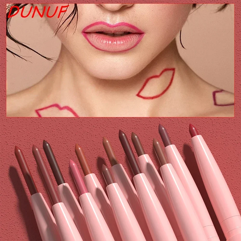 12Color Waterproof Lip Liner Pencil Dark Red Brown Lipstick Pencil Lip Outline Nude Matte Lipstick Crayon Contouring Tint Makeup