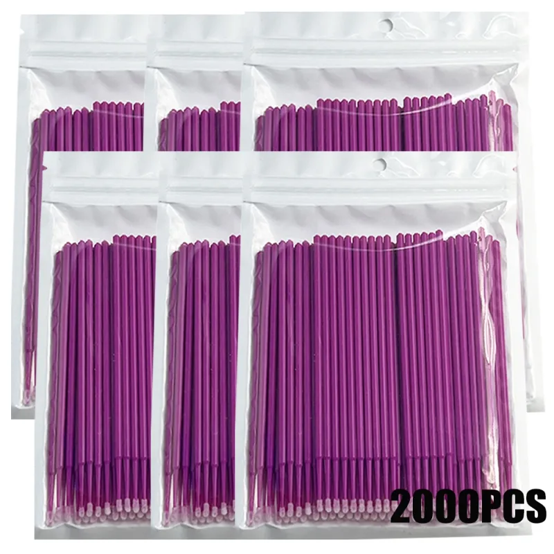 300/2000pcs MicroBrush Eyelash Cleaning Brush Lash Extension Individua Tools For Eyelashes Removing Swab Micro Makeup Brushes — image 24