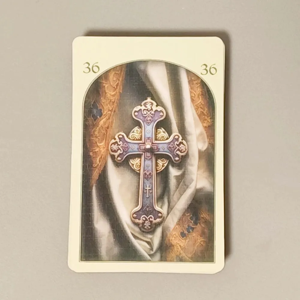 9*6cm Medieval Lenormand Oracle Deck 36 Pcs Cards Printed on 350GSM Double-embossed Cardstock