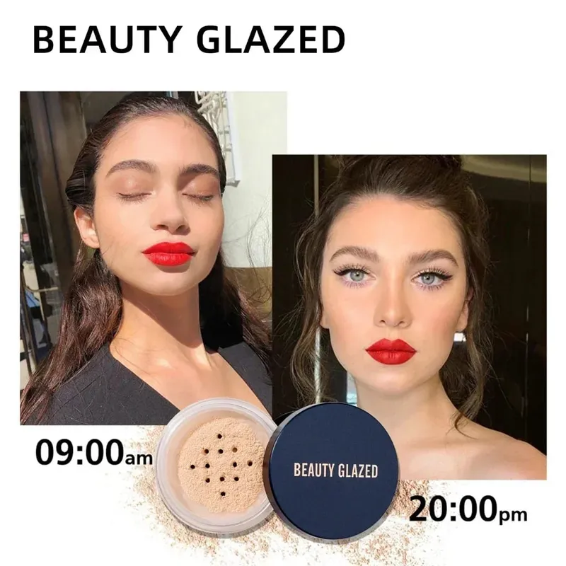Face Makeup Set Primer+Loose Powder Oil-Control Waterproof Long Lasting Invisible Pore Smooth Setting Powder