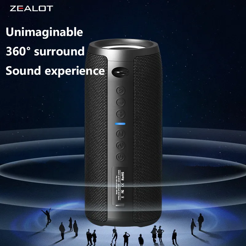 Głośniki bezprzewodowe S51 Pro 40 W Zewnętrzny przenośny głośnik z subwooferem Bateria 5200 mAh 24 godziny odtwarzania Głośne stereo.