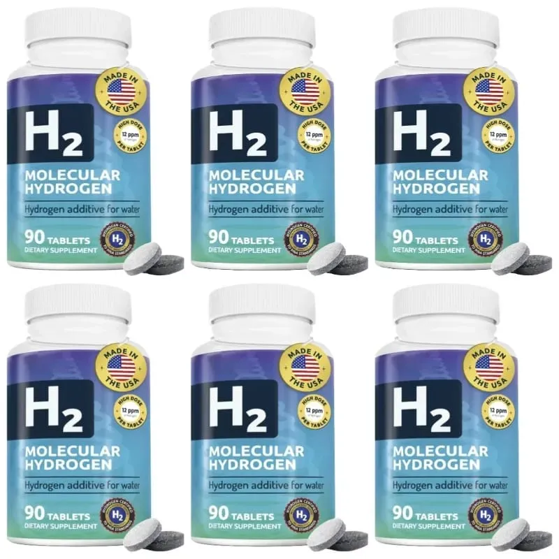 Molecular Hydrogen Tablets with Magnesium for Water Drink Muscle Relaxation Energy Metabolism Bone Health Support 90 Tablets