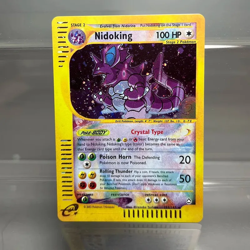 PKM Holographic Single Proxy Cards Lugia Charizard Venusaur Foil Game Collection Cards PTCG Kids Toys