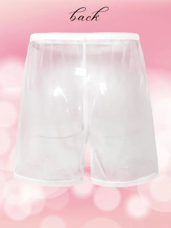 1Pc Sexy Sheer Mesh Mannen Ondergoed Modieuze Zachte Transparante Thuis Loose Fit Boksbroek Slaap Shorts Nachtkleding Pyjamabroek — image 5