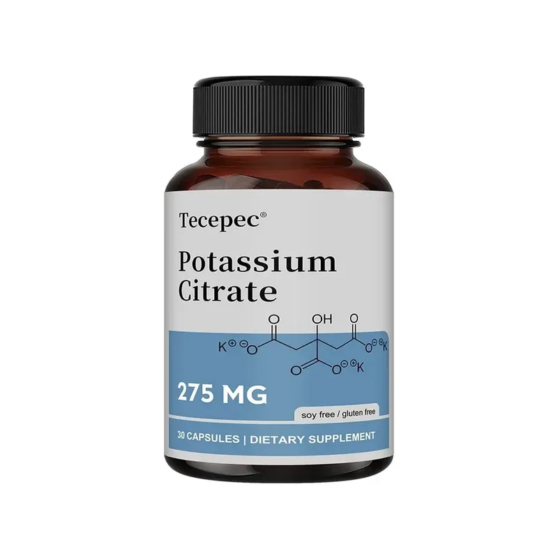 Potassium Citrate Capsules - Maintain Cell Function Strong Joints and Bone Health Regulate Blood Pressure Nerve Conduction