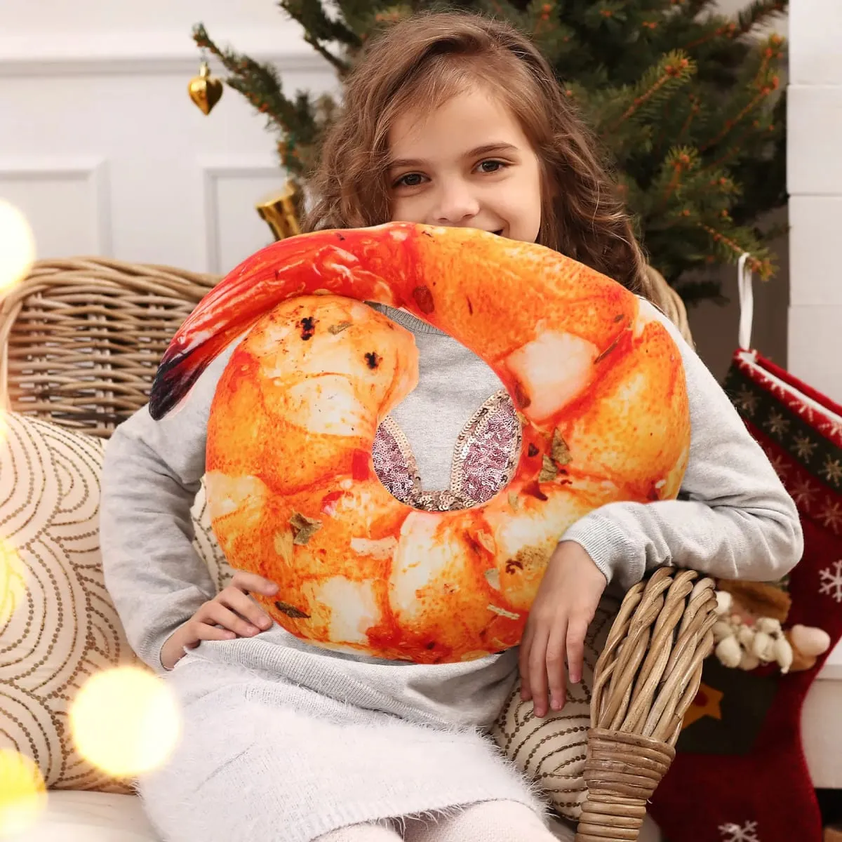 Cute Cooked Shrimp Pillow Soft Huggable Neck Rest Cushion Unique Kitchen Decor Prop Simulation Food Pillow Lifelike Shrimp — image 6