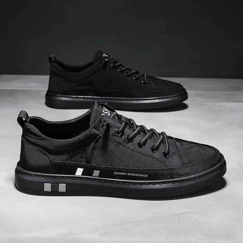 New Breathable Men Shoes Casual solid color lace up shoes Low cut comfortable Sneakers Trendy Male versatile flats Zapatos Homme