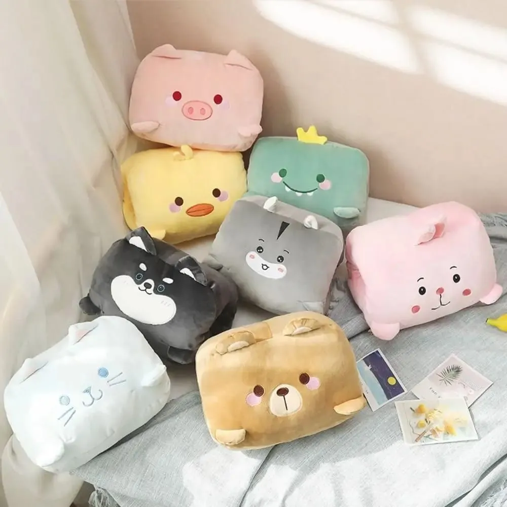 Creative Plush Toy Hand Warmer Plush Pillow Keep Warm Super Soft Office Nap Pillow Animal Hand Hold Pillow Stuffed Toy Men Women