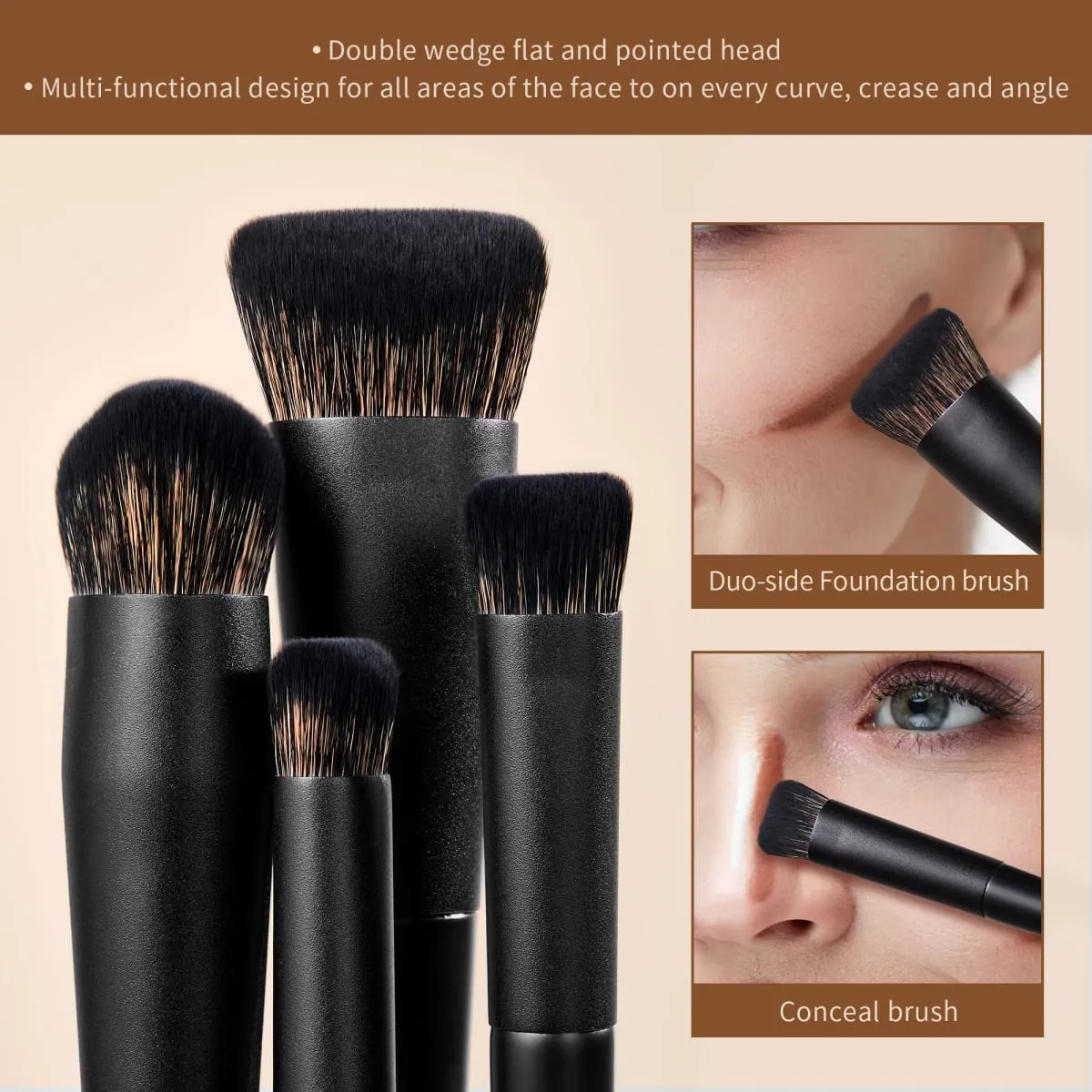 Jessup Makeup Brushes Set 10-14pcs Make Up Brush Contour Foundation Powder Eyeshadow Highlight Blending Concealer Liner T336