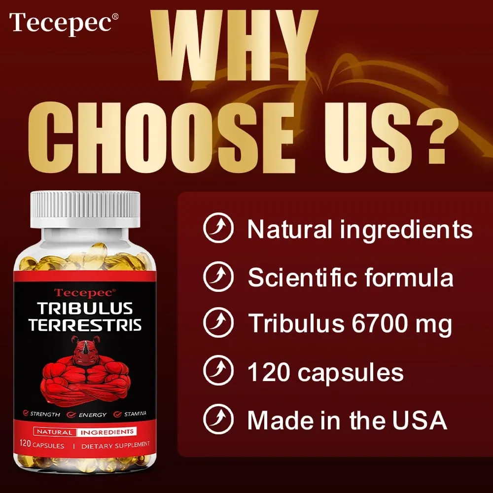 Tribulus Terrestris Extract Capsules - with Maca Ashwagandha - Energy Endurance & Natural Energy Non-GMO — image 4