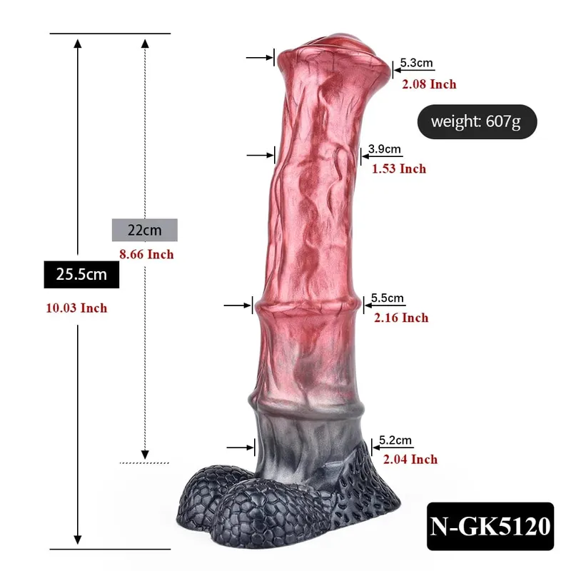 Silikonový koňský dildo anální kolík s velkým uzlem Vaginální stimulátor bodu G s přísavkou Sexuální hračka pro dospělé pro ženy Muži