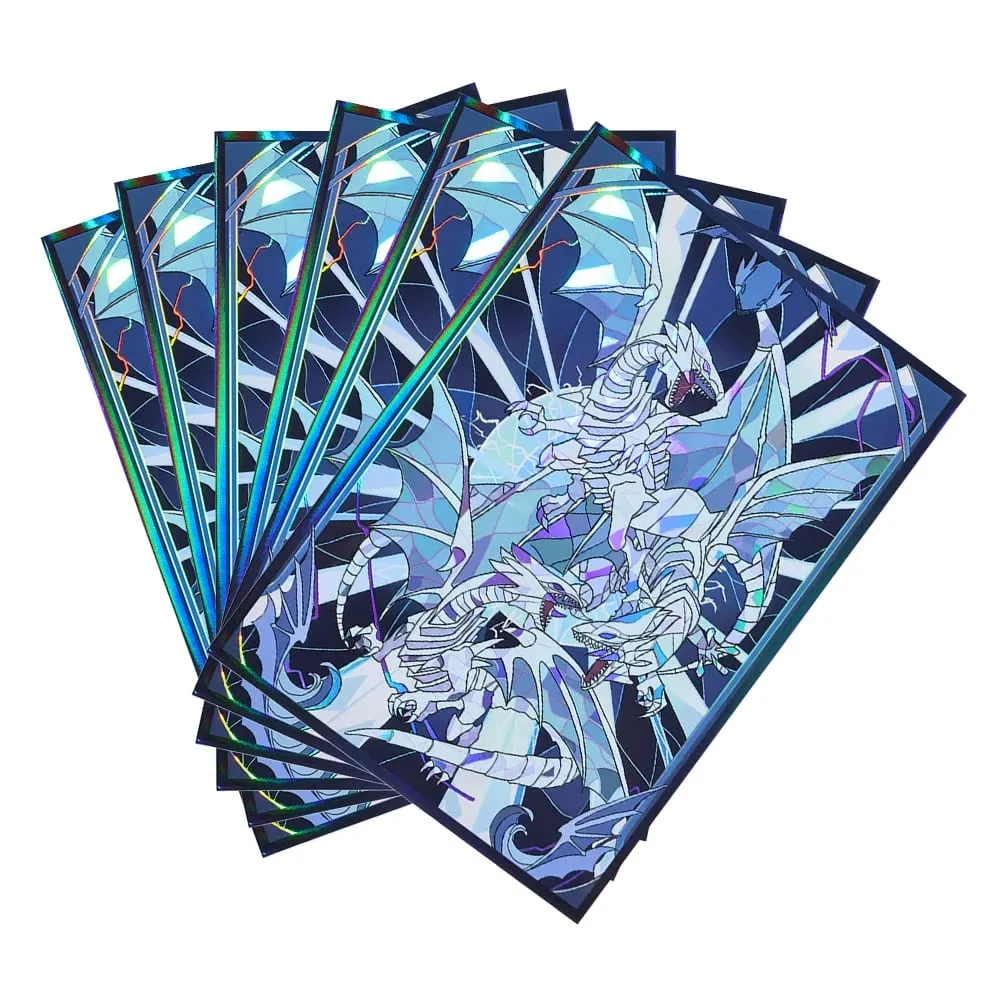 63x90mm 50PCS Blue eyed White Dragon Anime Card Sleeves Board Game Card Sleeves Game Collection Cards Sleeves Protector for YGO