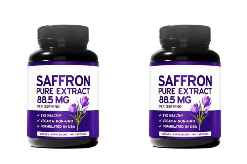 Saffron Extract Capsules 90 Count Vegan Non-GMO Gluten Free Dietary Supplement for Mood Energy and Eye Health Support