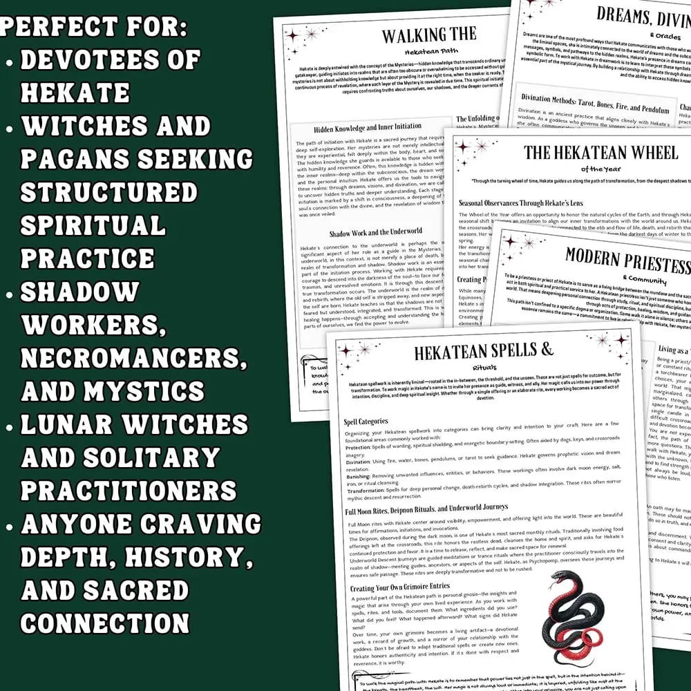 Hekate Grimoire Volume 2: 36-Page Witchcraft Workbook & Spell Journal – Hollow Earth-Inspired Witchcraft Magick Grimoire — image 6