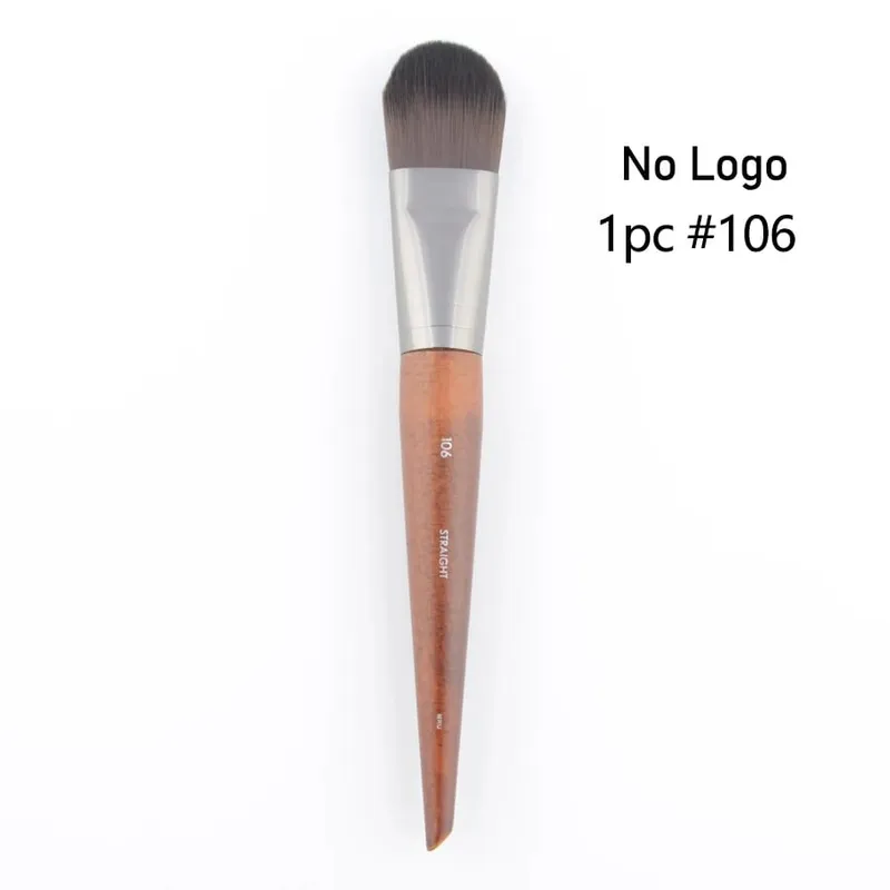 1 piece #108 Foundation Makeup brush Flat Liquid BB cream Natural wood straight Professional Face Mask Make up brushes Synthetic — image 15