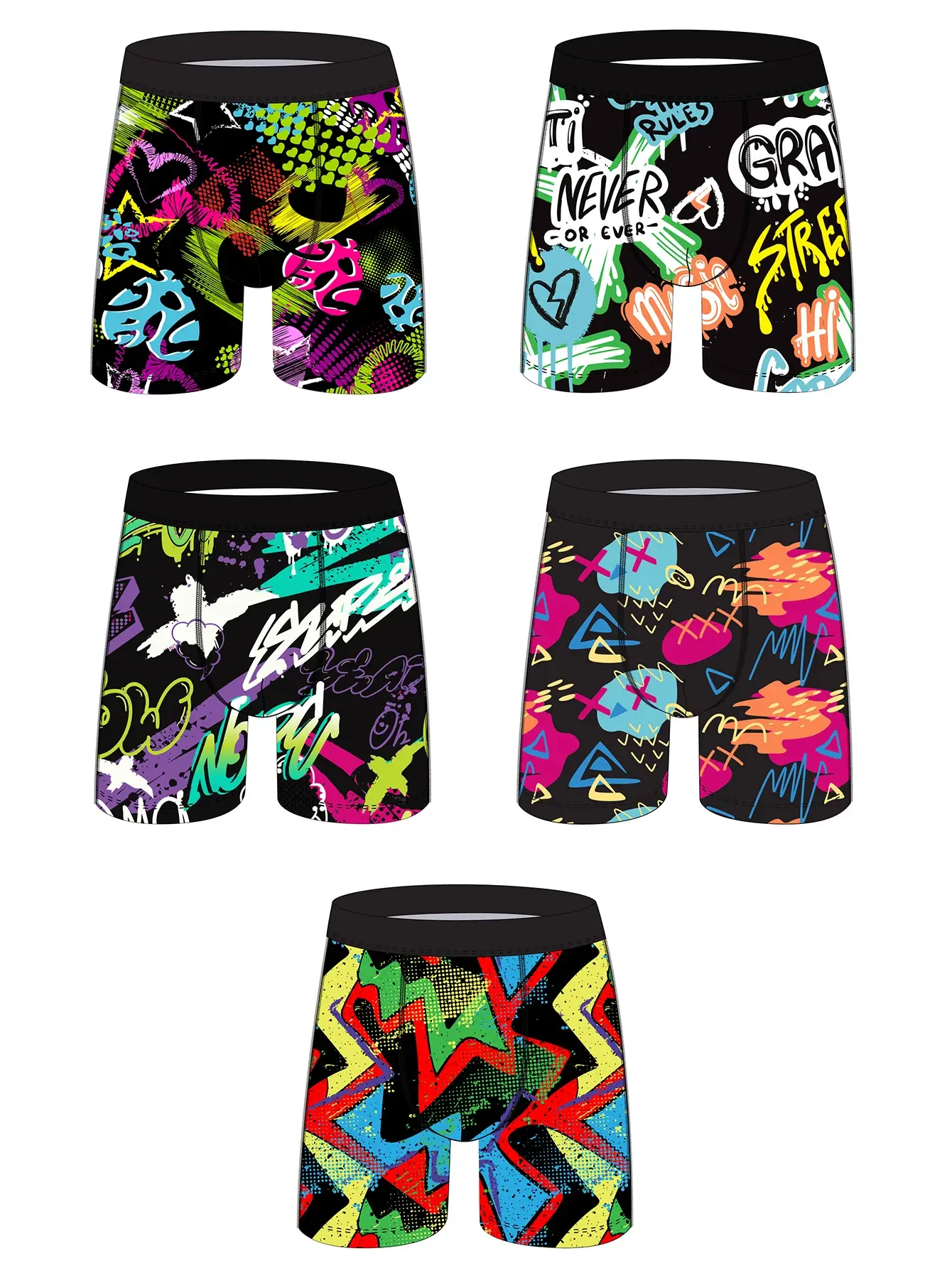 10Pcs Men'S Underwear Soft Comfortable Loose Skin-Friendly Men'S Long Boxers Briefs Trendy Colorful Fashionable Men'S Pants — image 12