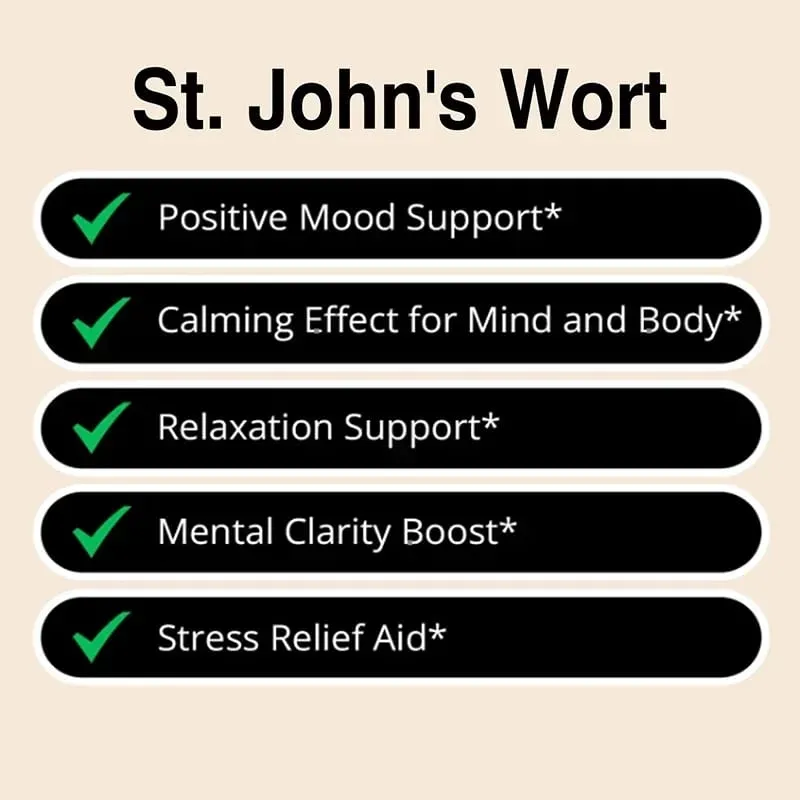 St. John's Wort - Relaxation Supplement That Helps Soothe The Nervous System Relieve Stress Improve Mood and Regulate Sleep
