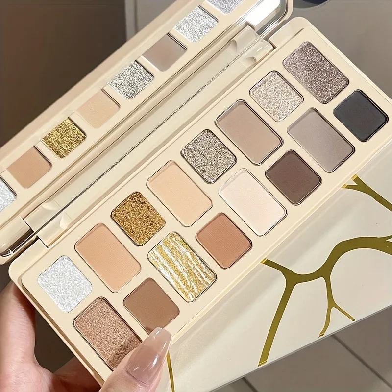 16 Color Eyeshadow Palette Series- Matte Shimmer Nude & Glitter Tones Professional Long Lasting Eye Makeup for Party Daily Use