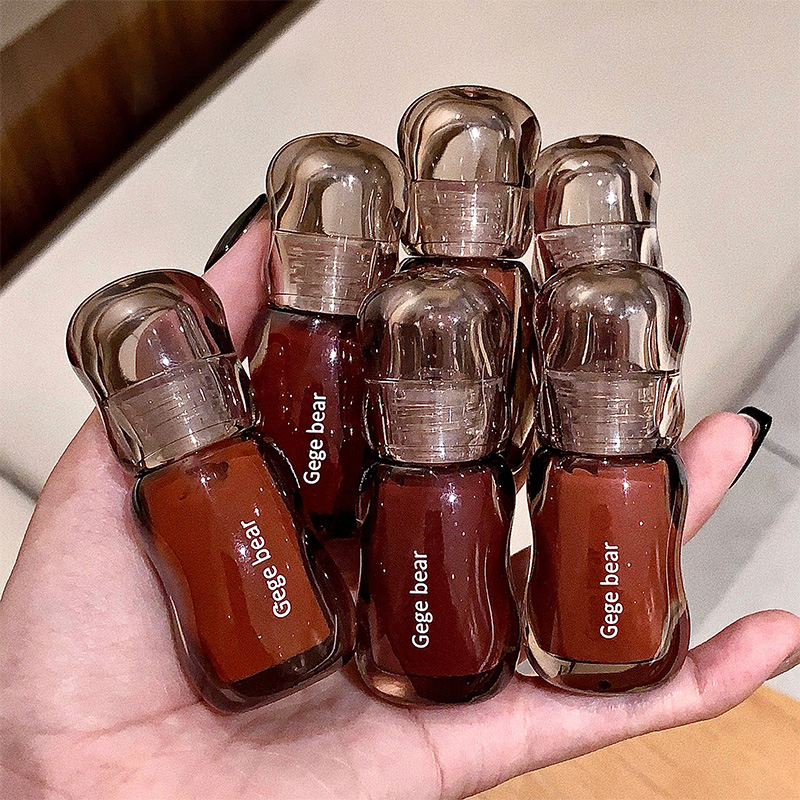 Gege Bear Crystal Gloss Lip Tint — Autumn/Winter Hydrating Formula Mirror-Gloss Finish Youthful Plumping Effect
