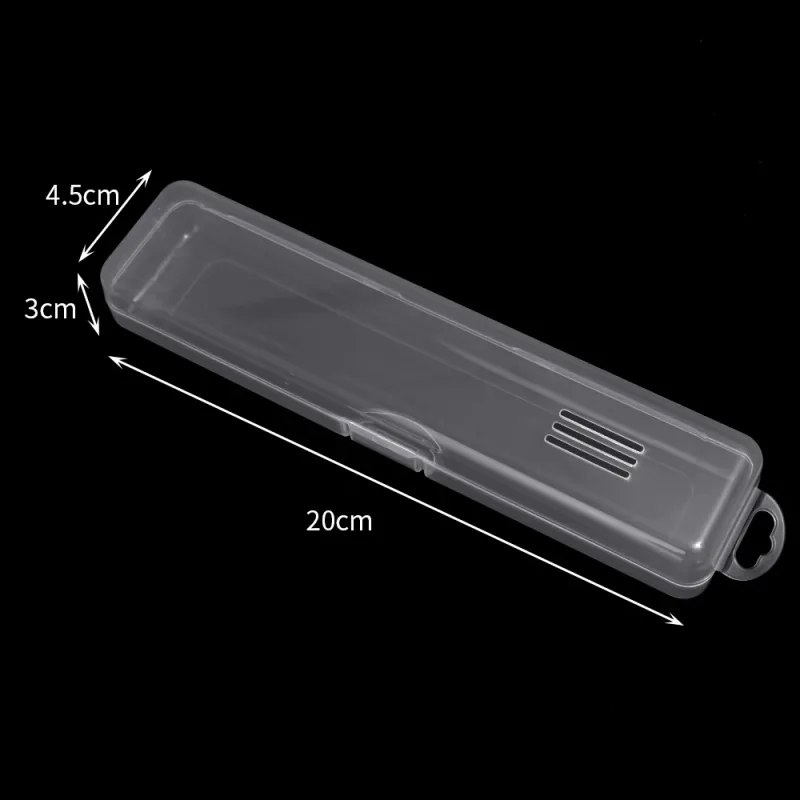 Transparent Makeup Brush Storage Box Dust-proof Plastic Make Up Brushes Organizer Lightweight Tableware Container Beauty Tools