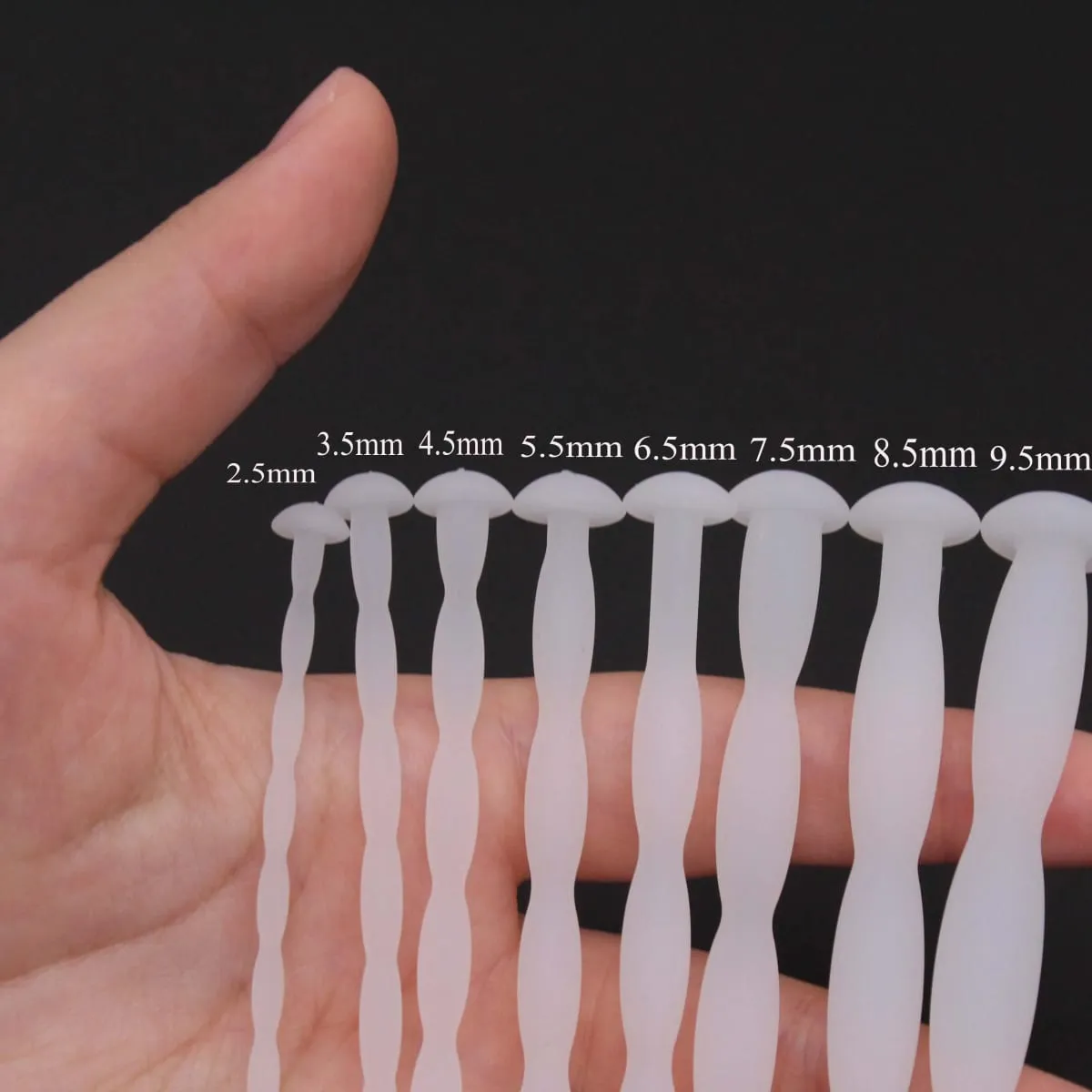 Manyjoy 8 Sizes White Wave Shape Silicone Urethral Dilator Male Masturbation Blockage Stimulator Catheter Adult Sex Toys for Men