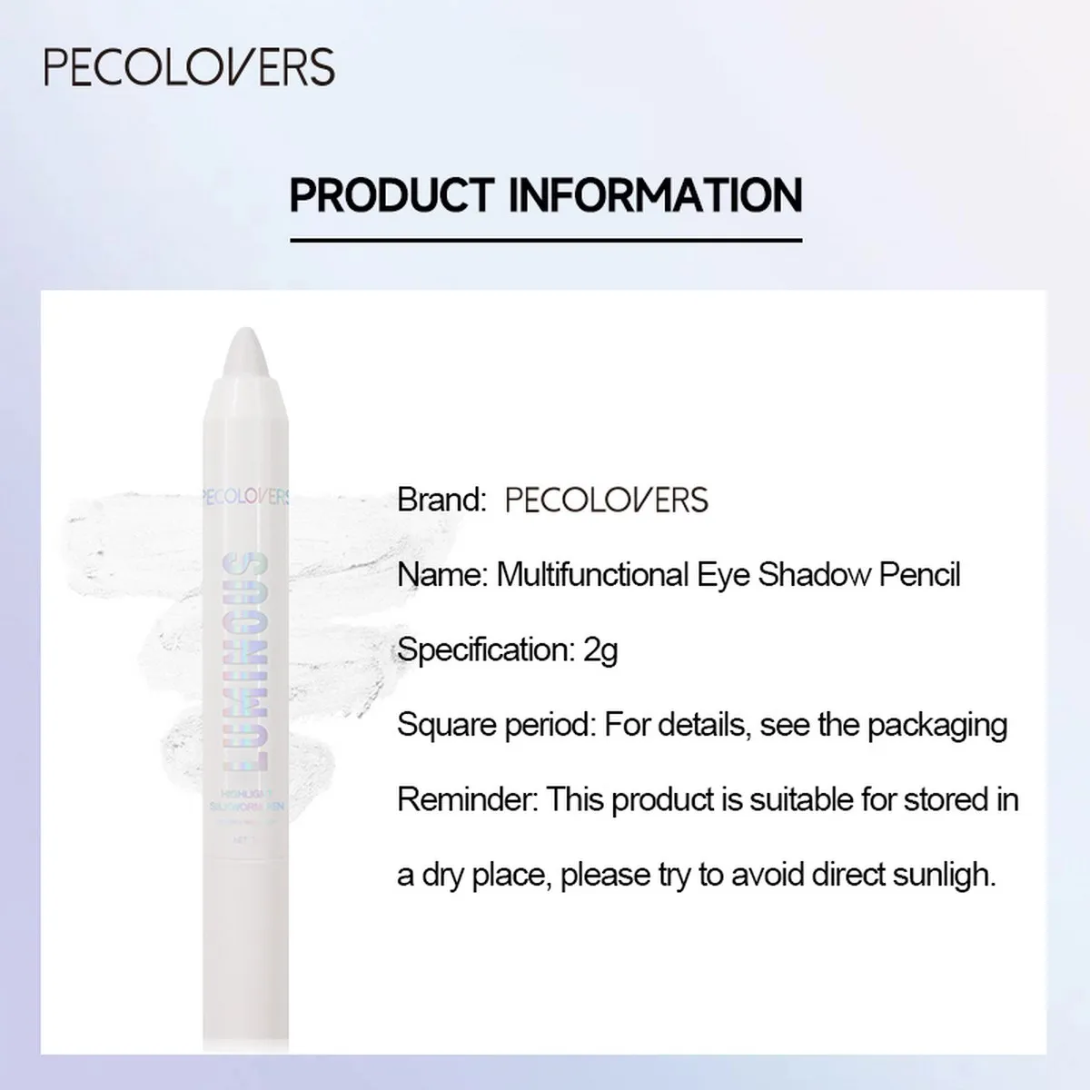 Long-lasting Brightening Highlighter Sparkling Eye Corner Lying Silk Pen Face Highlight and Eye Shadow Pearl White Gliter Pen