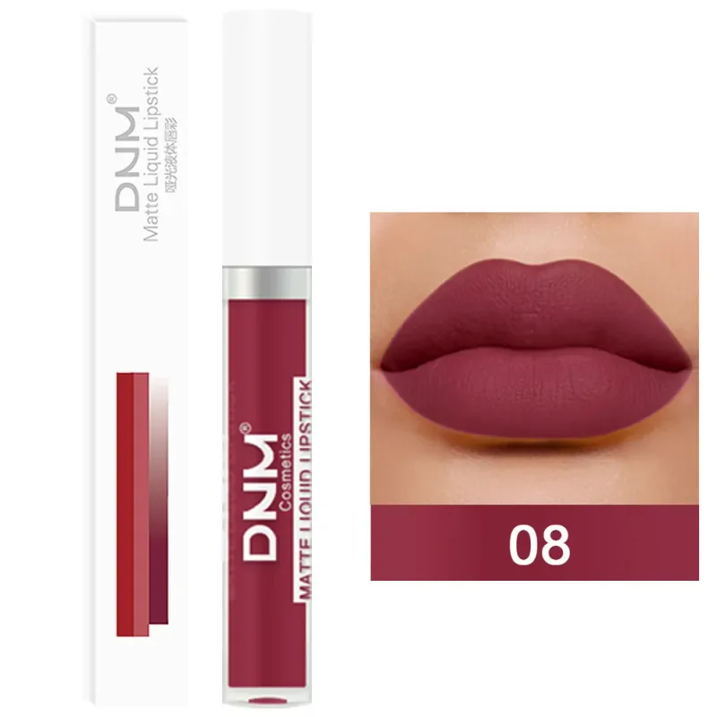 DNM 19 Color Matte Velvet Liquid Lipstick Waterproof Lasting Not Easy To Fade Lipgloss Makeup Purple Red Nude Lip Tint Cosmetics