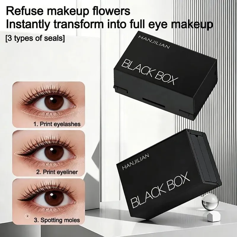 Waterproof Eye Makeup Stamping Pen Set Smudge Resistant Portable Lower Lash Stamp Long Lasting Ultra Fine Eye Makeup Tools