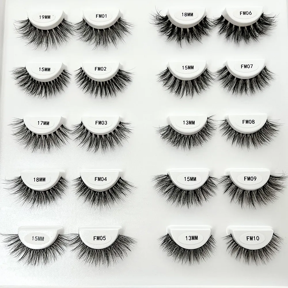3D Mink Lashes Transparent Band False Eyelashes Natural Fake Eyelash Anime Winged Clear Band Lashes Manga Lashes Makeup