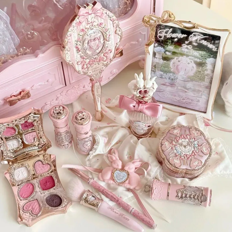 Flower Knows Bunny Garden Makeup Set - Free Cosmetics Box with Blush Eyeshadow Lip Gloss High-Quality Gift Set