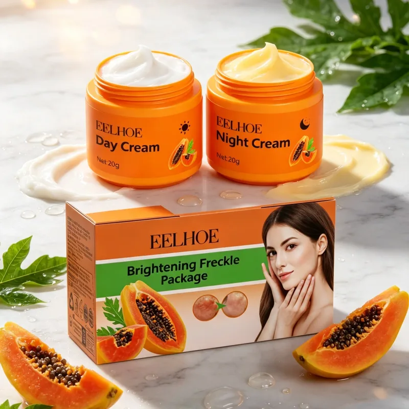 Whitening Freckle Cream Anti Pigment Dark Spot Corrector Lighten Skin Brightening Papaya Cream Day and Night Cream 40g