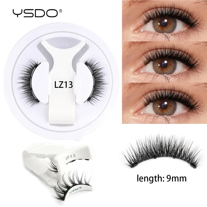 Magnetic Eyelashes Reusable Winged Magnetic 3D Mink Lashes Long-Lasting No Glue Needed False Eyelashes With Tweezer Makeup