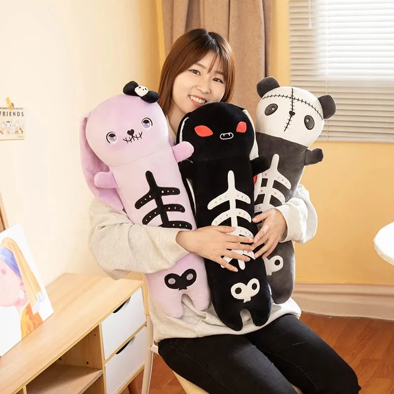 60cm Horror Goth Plush Animal Rabbit Panda Soft Toy Cute Body Pillow Halloween Party Decor Funny Gift For Girl Boy