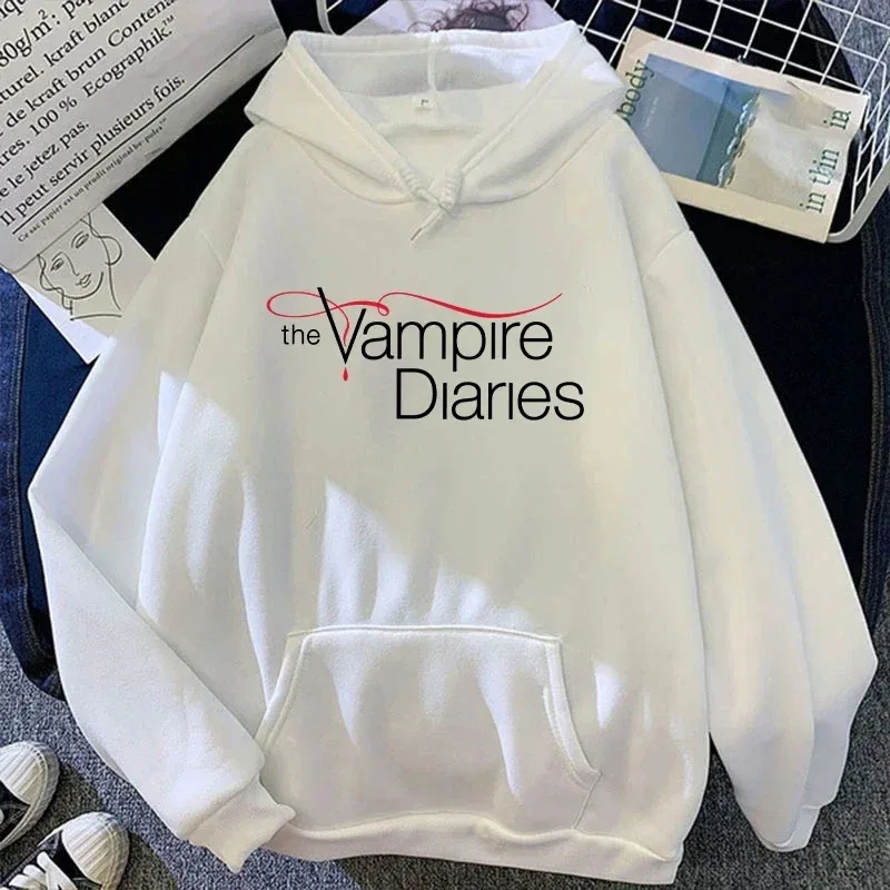 2026 Nuovo The Vampire Diaries Stampa Felpa con cappuccio Donna Uomo Casual Magliette e camicette Autunno E Inverno Felpe Manica Lunga Harajuku Pullover