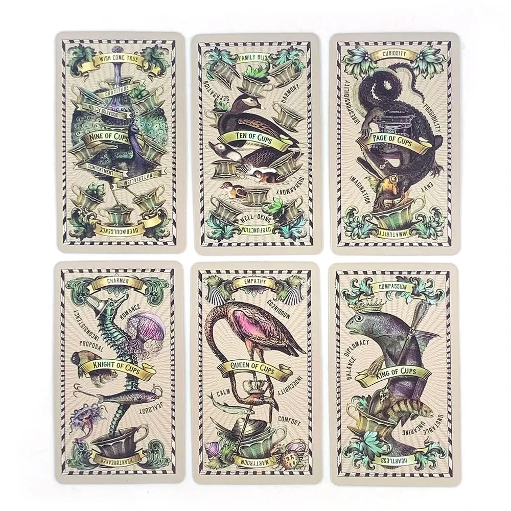 5-Cent-Tarotkarten 78-teiliges Vintage-Retro-Tarot-Deck-Wahrsagungs-Borad-Spielkartenspiel für Tarot-Leseanfänger