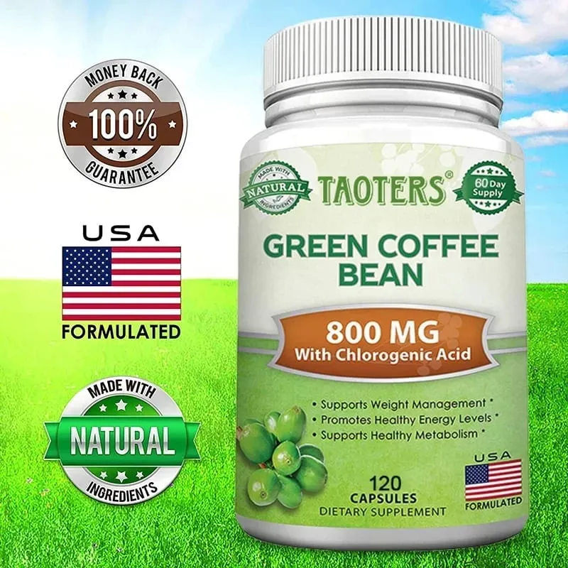 Green Coffee Bean Weight Loss Supplement 1200 mg - Boosts Metabolism and Endurance Burns Belly Fat