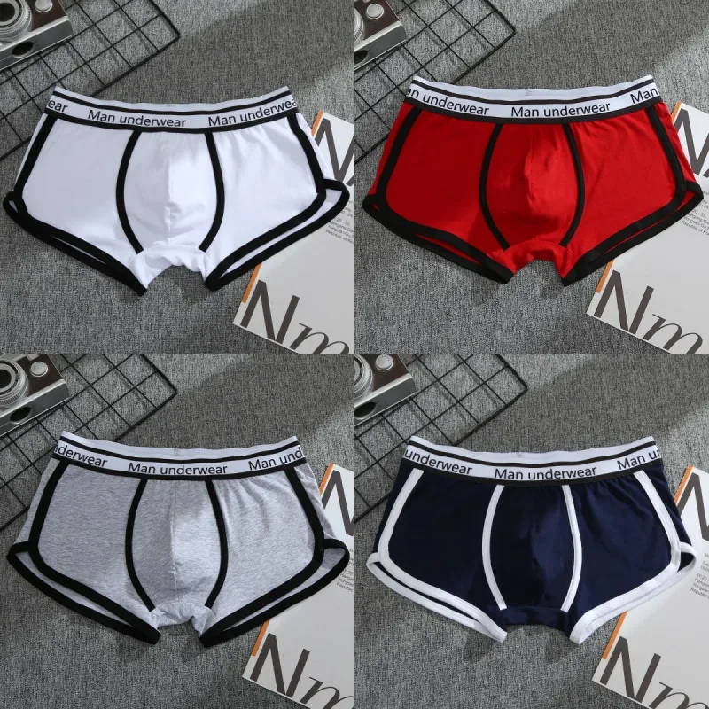 1/4pcs Men Underwear Boxers Cotton Panties Breathable Solid Boxershorts Male Mid Waist Underpants Trend Man Shorts Homme Shorts — image 22