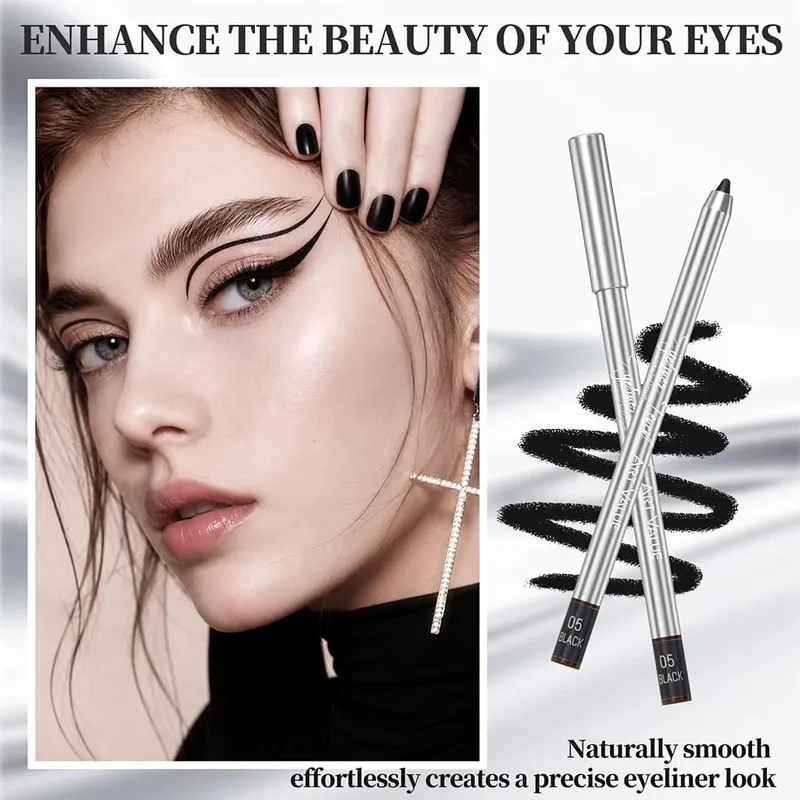 ART VALUE 6 Color Matte Eyeliner Pencil Makeup Sets Easy Coloring Sweat Proof Eyeshadow Pencil Lasting Shimmer Eyeliner Cosmetic — image 3