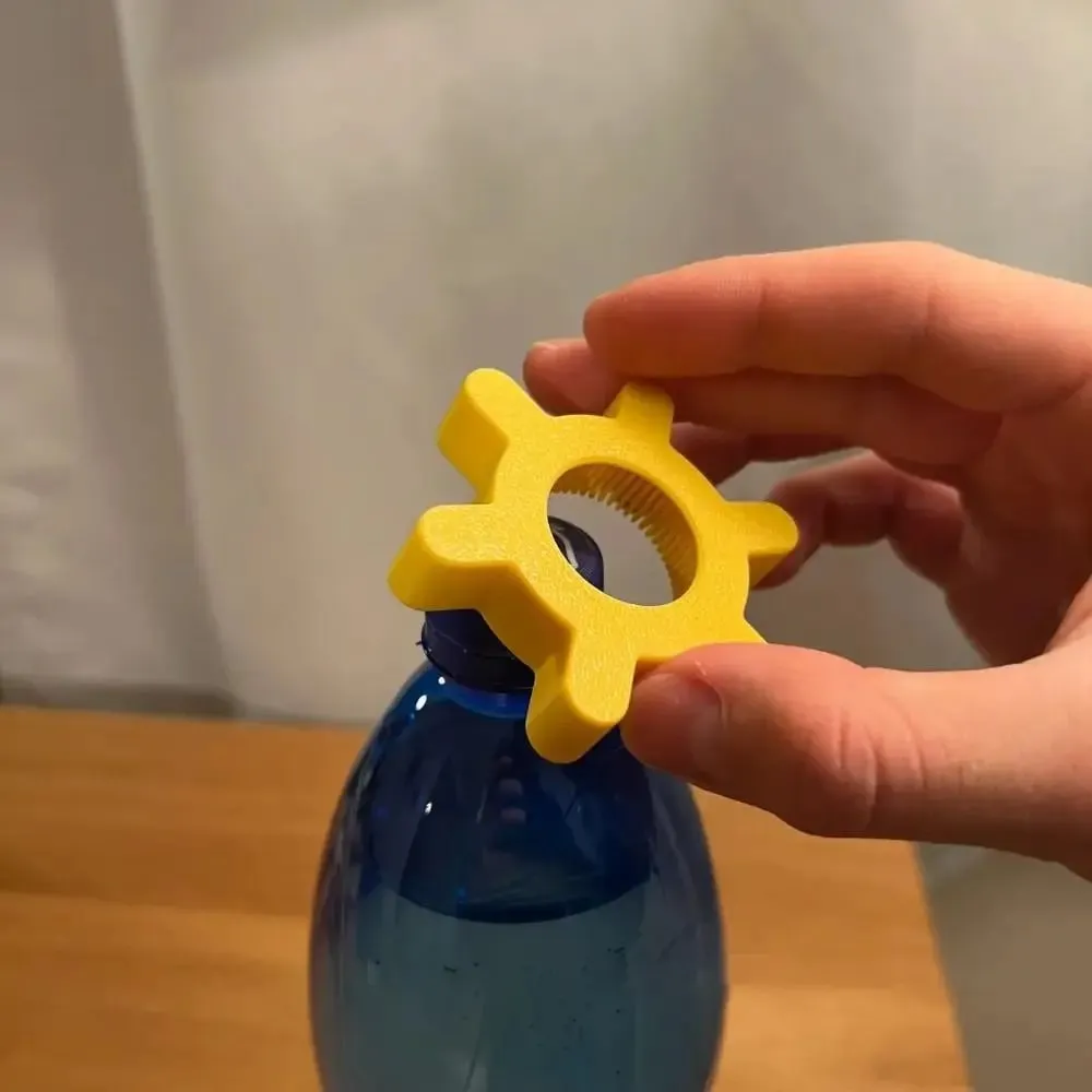 Portable Multi - function Yellow Plastic Bottle Opener | Rotary Design Must - have Kitchen Tool
