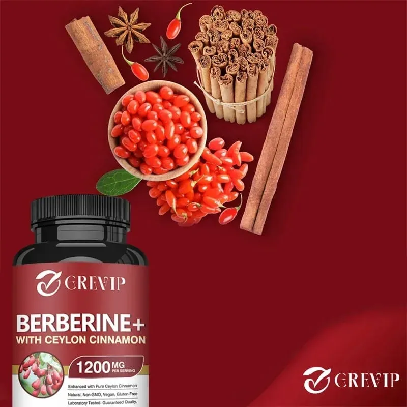 Berberine with Ceylon Cinnamon Supplement - Immune System Cardiovascular & Gastrointestinal Function — image 4