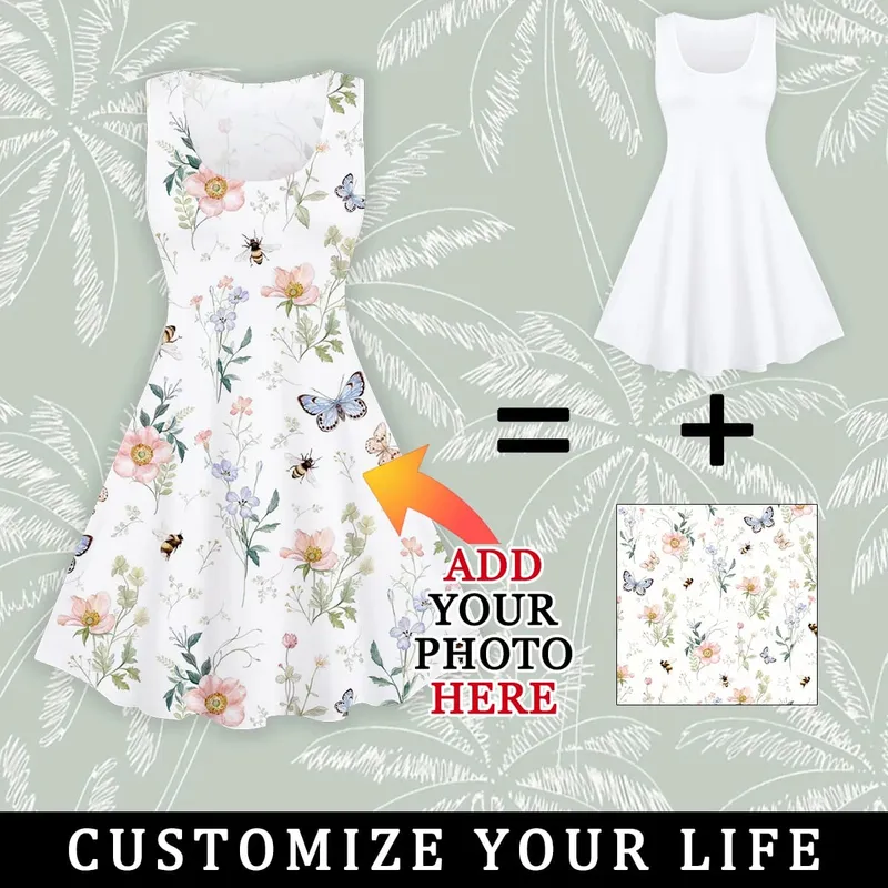 Women Summer Custom Dress ADD Your Design Customized Stretchy Slim Suspender Dresses Elegant Sexy Clothes Party Birthday Present
