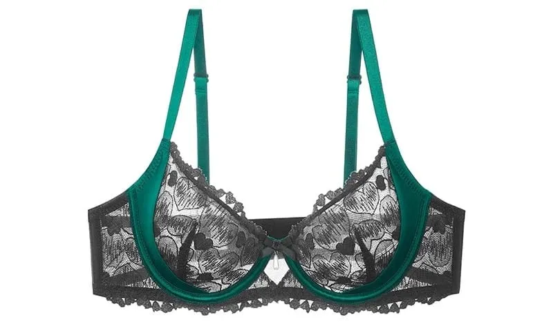 Sexy Lingerie Bra & Panty Set Sheer Floral Lace Teddy Ultra Thin Soft Comfortable Women Nightwear S-3XL Christmas Gift MOYISU — image 13