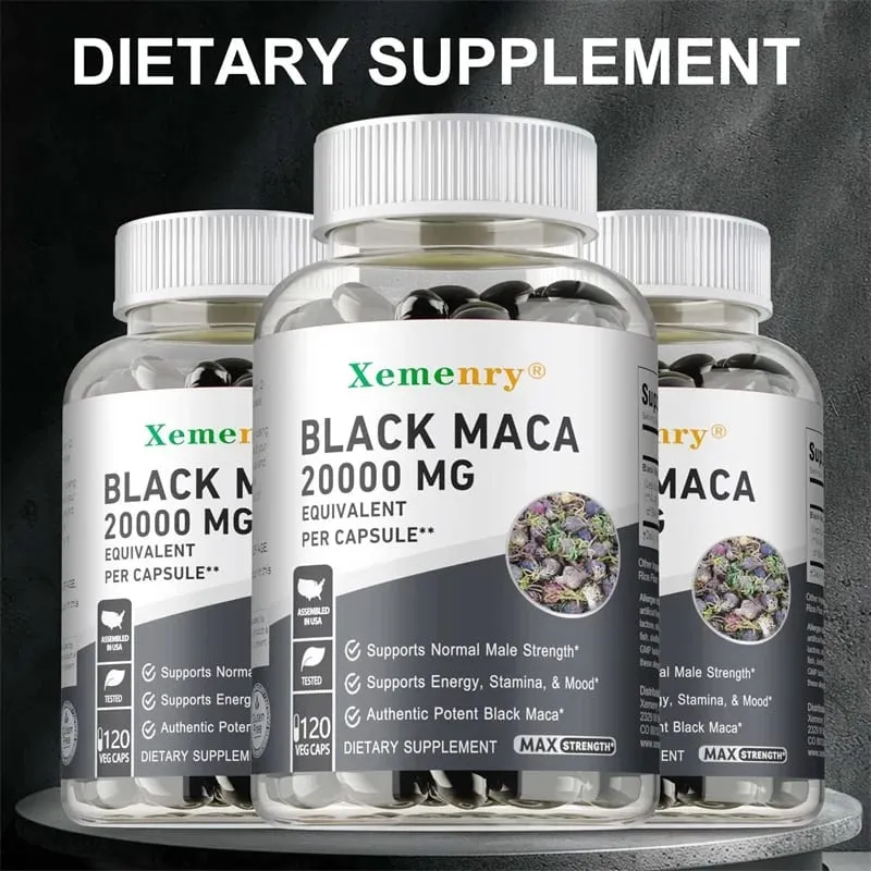 Black Maca Root Supplement - Improves Strength Endurance and Mood Enhances Performance and Boosts Energy — image 1