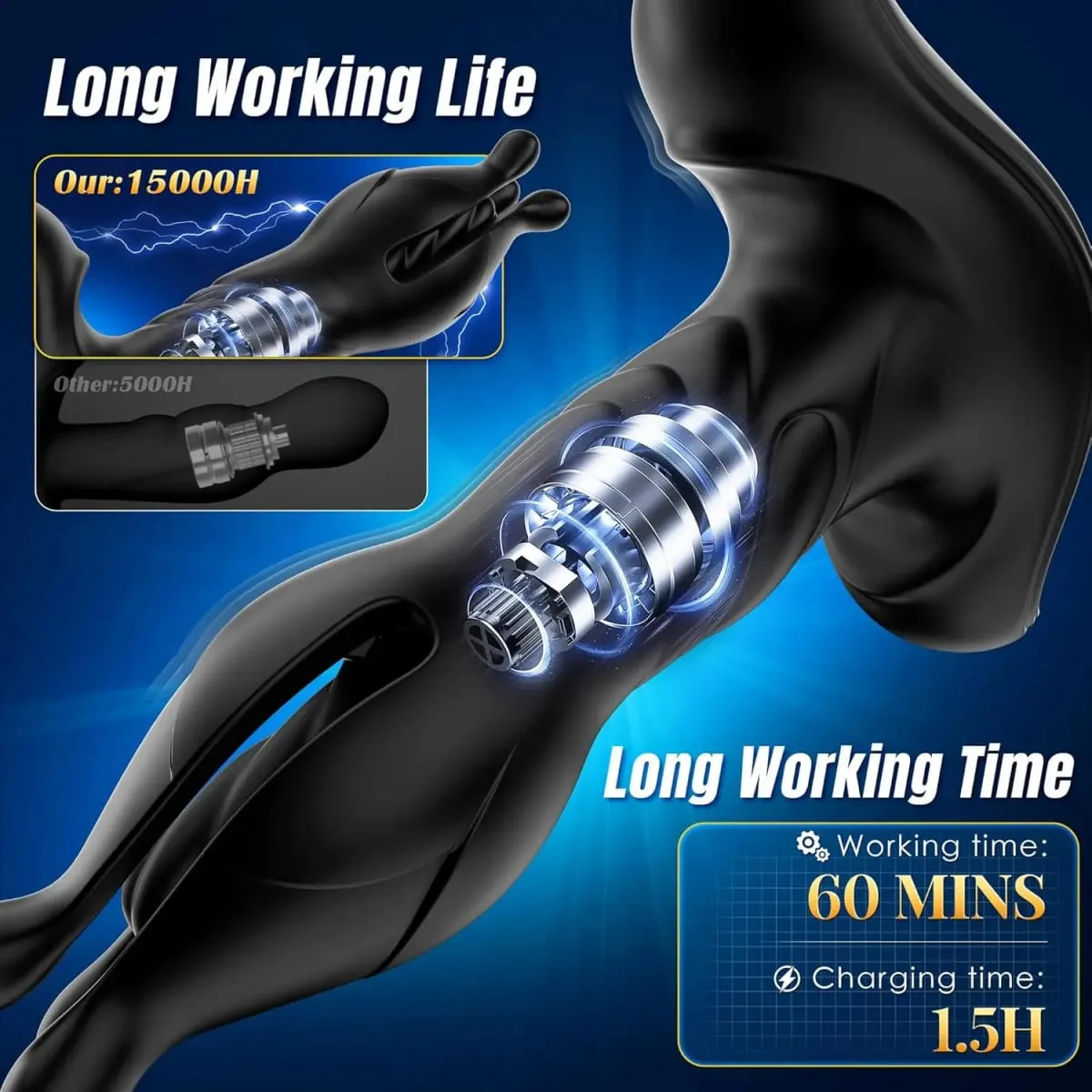 Remote Controlled Thrusting Anal Plug Vibrator Vibrating Butt Plug Male Prostate Massager Buttplug Adults Goods Sex Toy for Men — image 3