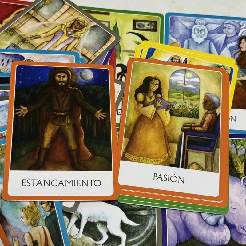 Chakras Oráculo De Los Chakra Oracle Cards 49 Deck 10.4*7.4cm Spanish Version Fate Divination Tarot Board Playing Game